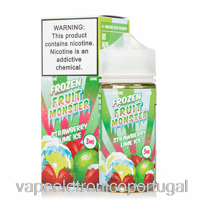 Vape Eletrônico Gelo Morango Limão - Monstro De Frutas Congeladas - 100ml 0mg